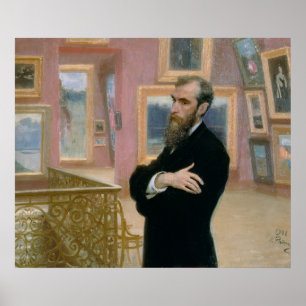 Porträtt i Pavel Tretyakov på galleriet Poster