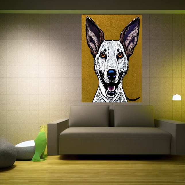 Porträtt i Pharaoh Hound | AI Art Poster (Skapare uppladdad)