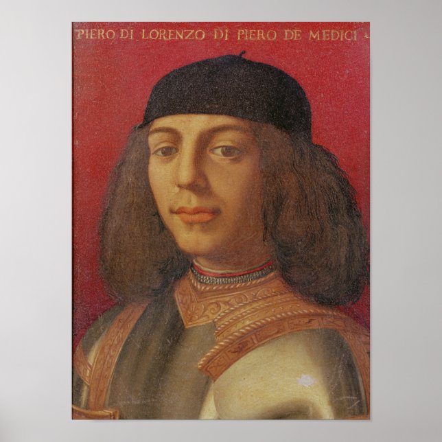 Porträtt i Piero di Lorenzo de Medici Poster (Framsidan)