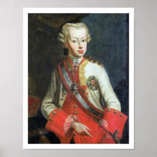 Porträtt i Pietro Leopoldo di Lorena, c.1750 (olja Poster