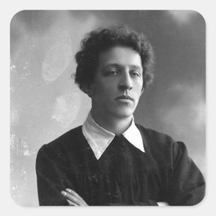 Porträtt i poeten Alexander Blok Fyrkantigt Klistermärke