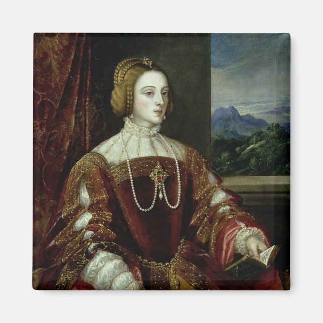 Porträtt i Portugals Empress Isabella Magnet (Framsidan)