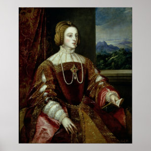 Porträtt i Portugals Empress Isabella Poster