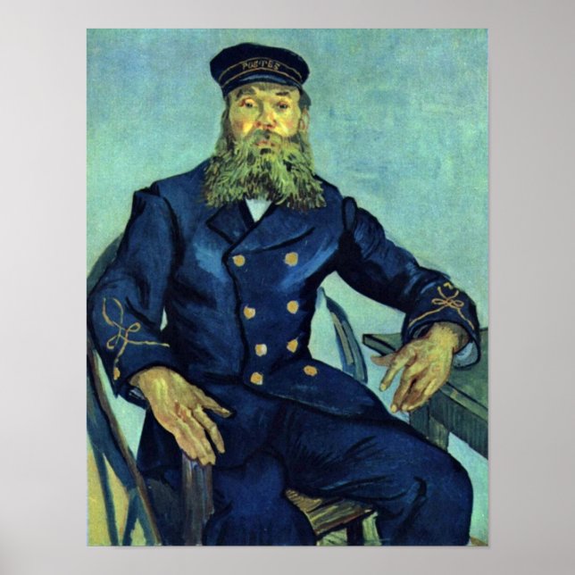 Porträtt i Postman av Vincent Willem van Gogh Poster (Framsidan)