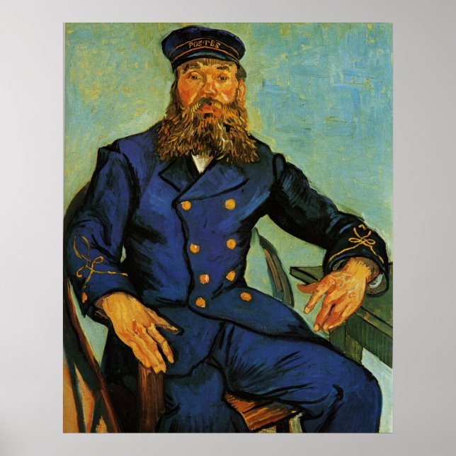 Porträtt i Postman Joseph Roulin - Van Gogh Poster (Framsidan)
