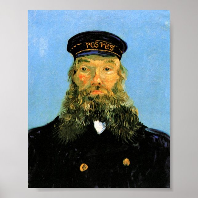 Porträtt i Postman Roulin av Van Gogh Poster (Framsidan)