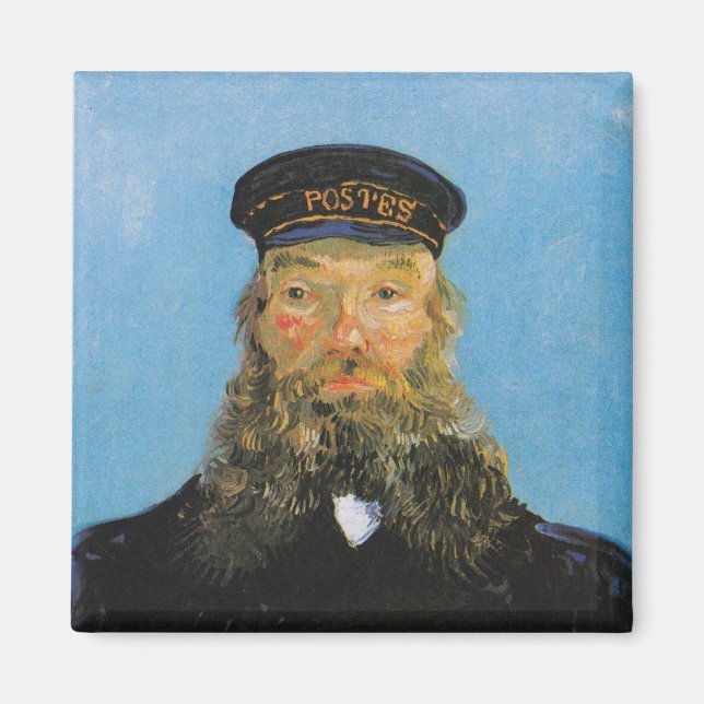 Porträtt i Postman Roulin | Vincent van Gogh Magnet (Framsidan)