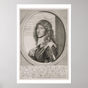 Porträtt i Prince Rupert (1619-82) Count Palatine Poster