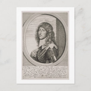 Porträtt i Prince Rupert (1619-82) Count Palatine Vykort