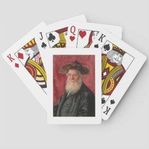 Porträtt i Rabbi Nadvorno, c.1910 (olja på Casinokort