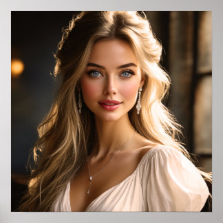 Porträtt i Radiant Beauty Poster