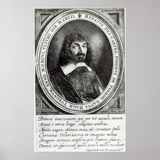 Porträtt i Rene Descartes, 1644 Poster (Framsidan)