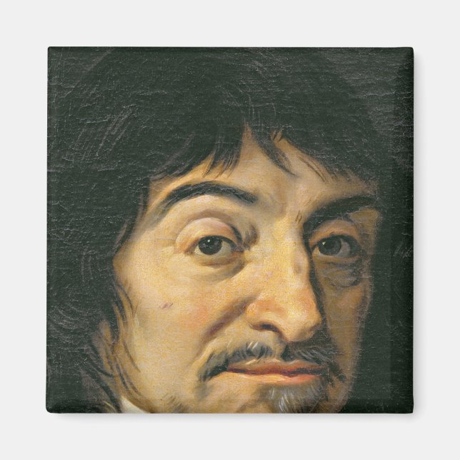 Porträtt i Rene Descartes c.1649 Magnet (Framsidan)