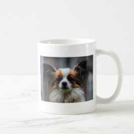 Porträtt i renrasiga Papillon hund Kaffemugg