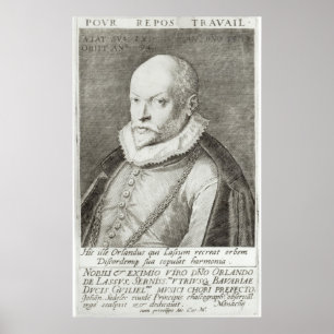 Porträtt i Roland de Lassus 1593-94 Poster