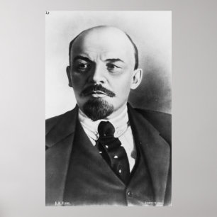 Porträtt i ryska Vladimir Ilyich Lenin Poster