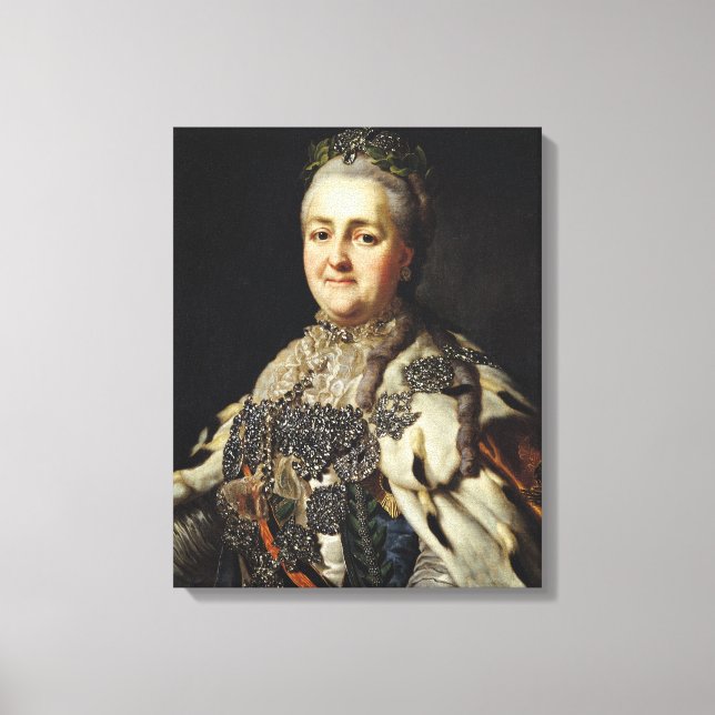 Porträtt i Rysslands Catherine II Canvastryck (Framsida)