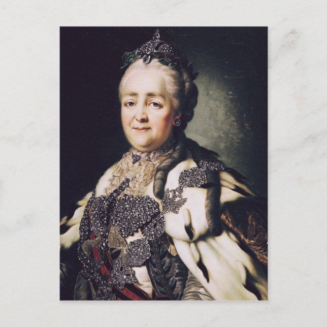 Porträtt i Rysslands Catherine II Vykort (Framsida)