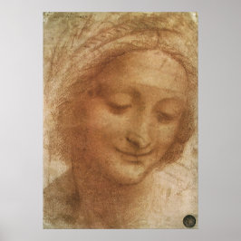 Porträtt i Saint Anne av Leonardo da Vinci Poster