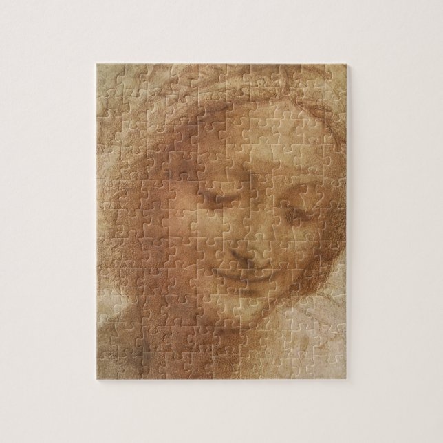 Porträtt i Saint Anne av Leonardo da Vinci Pussel (Vertikal)