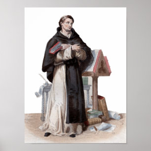 Porträtt i Saint Bernard de Clairvaux Poster