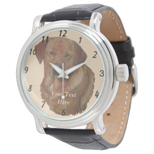 porträtt i sällsynt Red golden labrador hund Armbandsur