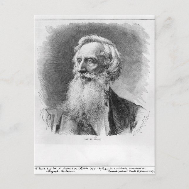 Porträtt i Samuel Morse Vykort (Framsida)
