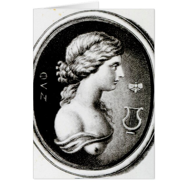 Porträtt i Sappho Hälsningskort (Framsidan)