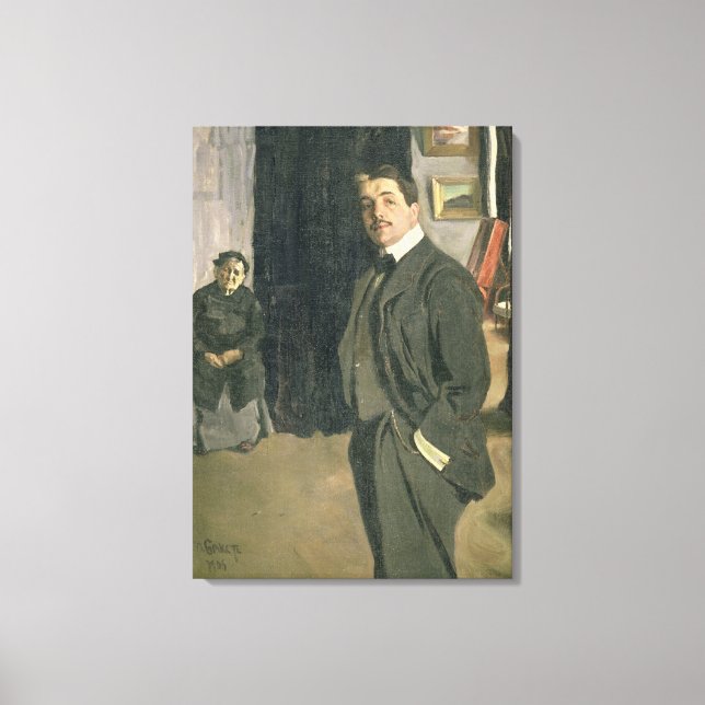 Porträtt i Sergei Pavlovich Diaghilev Canvastryck (Framsida)