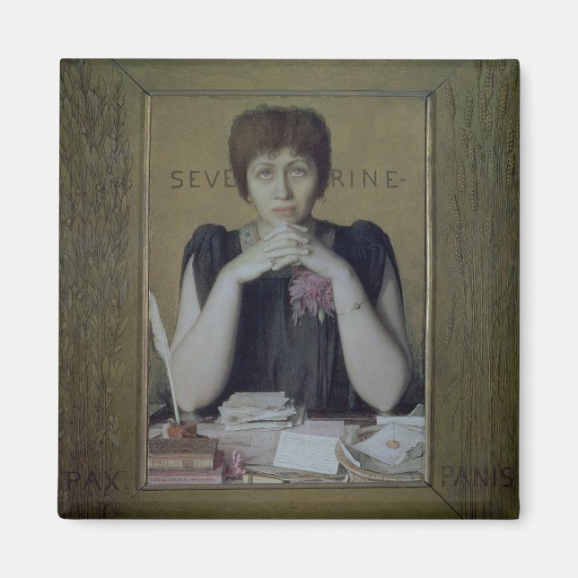 Porträtt i Severine (Caroline Remy) (1855-1929) ( Magnet (Framsidan)