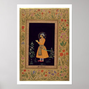 Porträtt i Shah Jahan (1592-1666) Mughal, c.1632 Poster