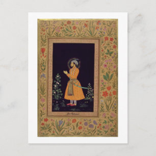 Porträtt i Shah Jahan (1592-1666) Mughal, c.1632 Vykort