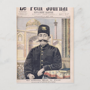 Porträtt i Shah Mozzafer-ed-Din Vykort