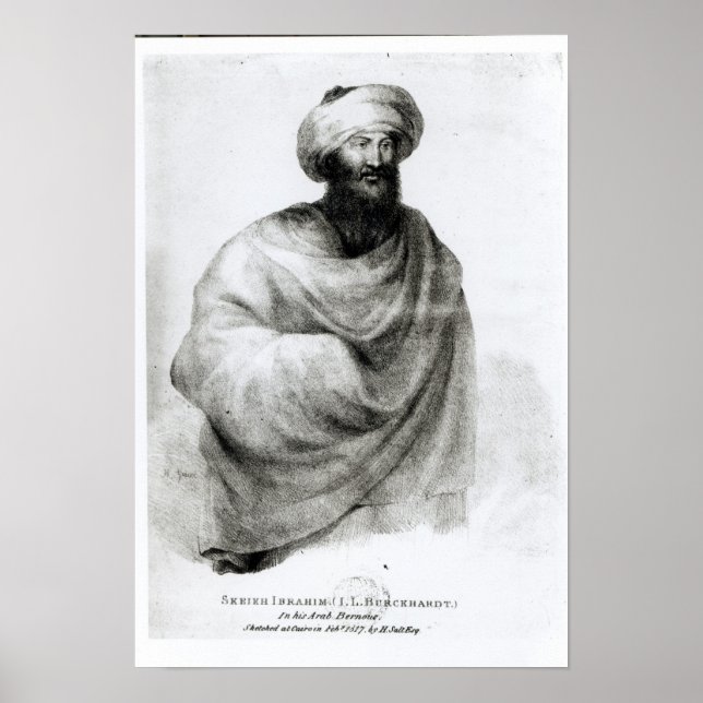 Porträtt i Sheikh Ibrahim eller Johann Ludwig Poster (Framsidan)