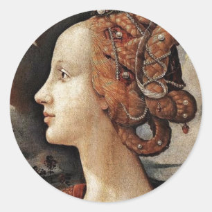 Porträtt i Simonetta Vespucci av Piero Di Cosimo Runt Klistermärke