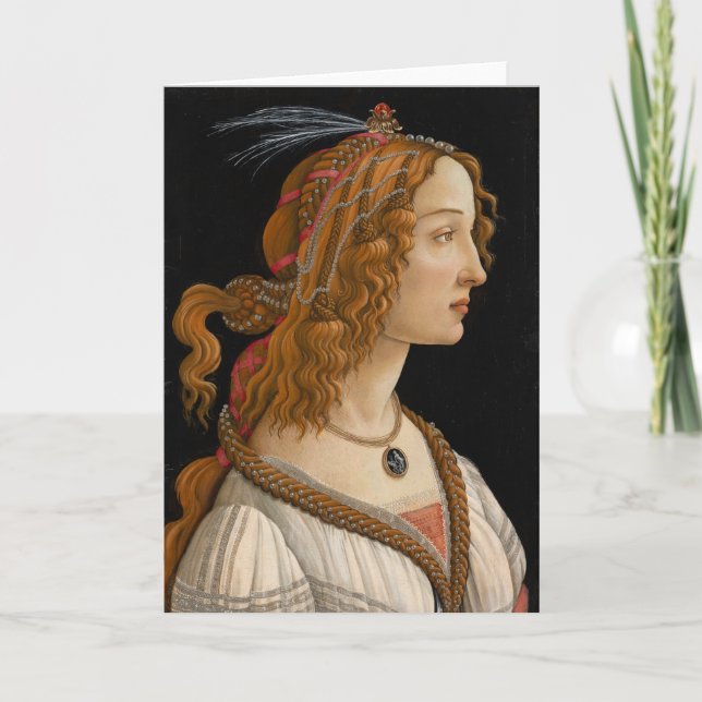 Porträtt i Simonetta Vespucci | Botticelli Kort (Framsida)