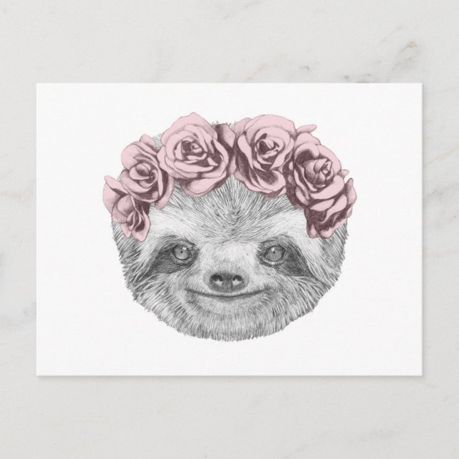 Porträtt i Sloth | Blommigtens utandning Vykort (Framsida)