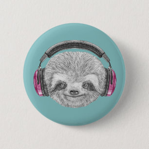 Porträtt i Sloth Hörlurar Knapp