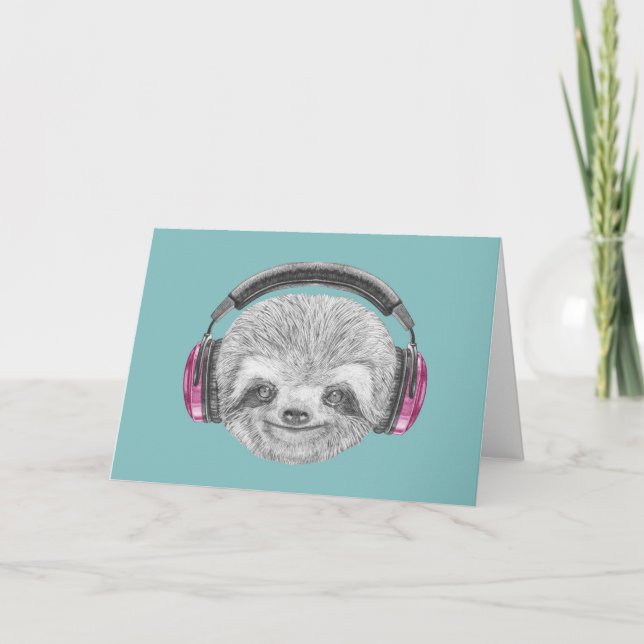 Porträtt i Sloth | Hörlurar Kort (Framsida)