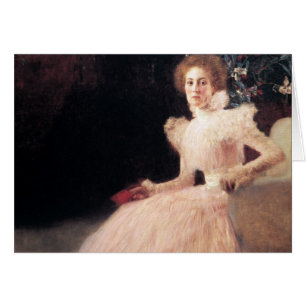 Porträtt i Sonja Knips; Gustav Klimt Painting Hälsningskort
