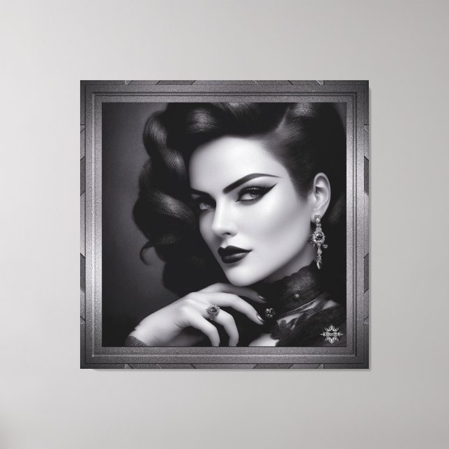 Porträtt i Spy Kalina Shepard av Xzendor 7 Canvastryck (Framsida)