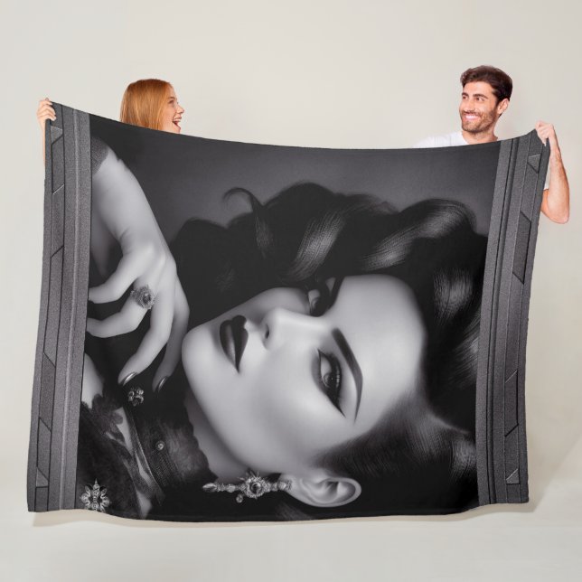 Porträtt i Spy Kalina Shepard av Xzendor 7 Fleecefilt (På plats)