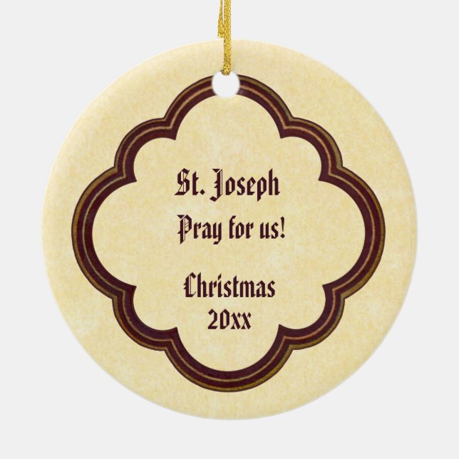 Porträtt i St. Joseph i oktobil (TF 02) Julgransprydnad Keramik (Baksidan)