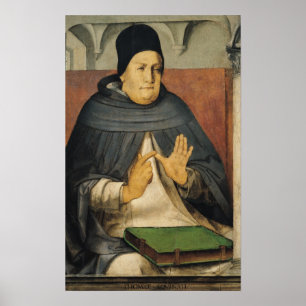 Porträtt i St. Thomas Aquinas c.1475 Poster