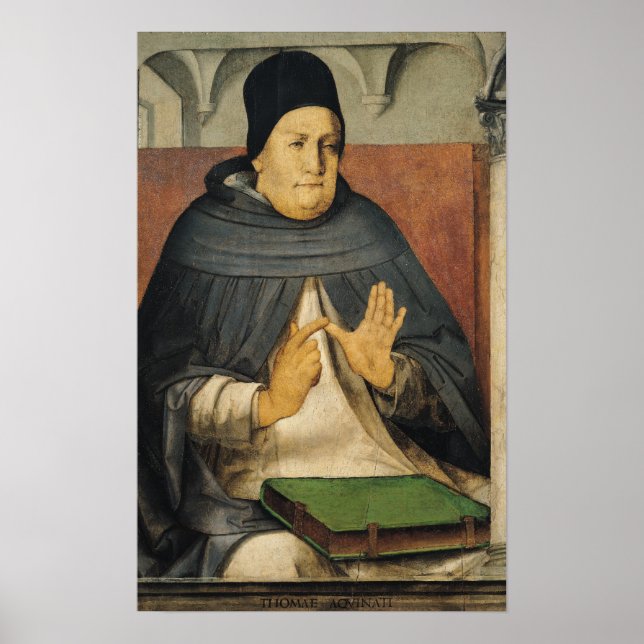 Porträtt i St. Thomas Aquinas c.1475 Poster (Framsidan)