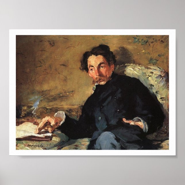 Porträtt i Stéphane Mallarmé, 1876 Poster (Framsidan)