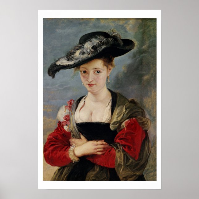 Porträtt i Susanna Lunden (?) (Le Chapeau de Pail) Poster (Framsidan)