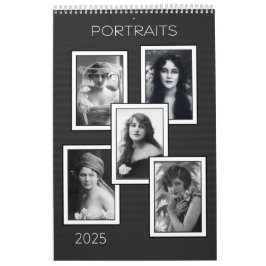 Porträtt i Svartvit vintage porträtt Kalender