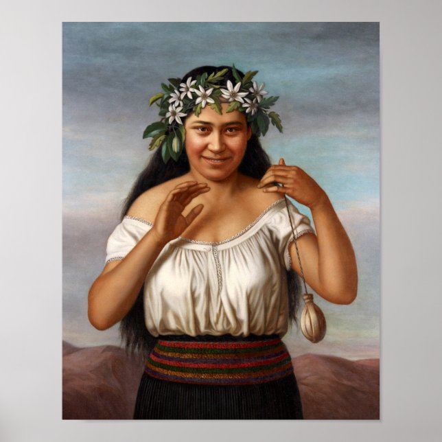 "Porträtt i Terewai Horomona"- G. Lindauer Poster (Framsidan)