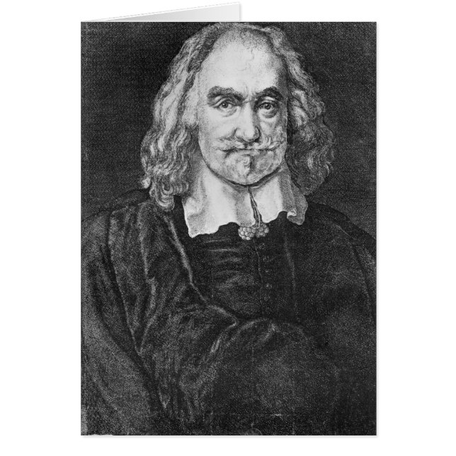 Porträtt i Thomas Hobbes Hälsningskort (Framsidan)